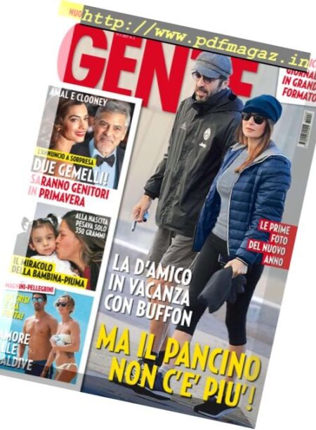 Gente Italia – 17 Gennaio 2017 Cover