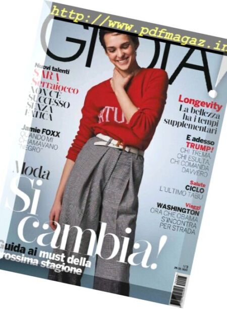 Gioia! – 28 Gennaio 2017 Cover