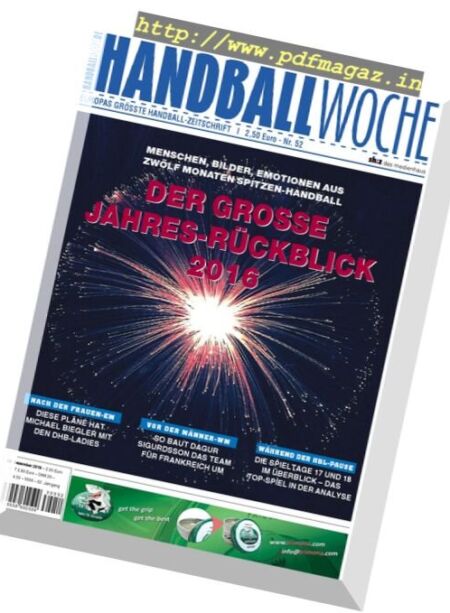 Handballwoche – 28 Dezember 2016 Cover
