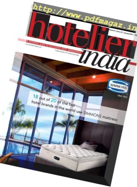 Hotelier India – January 2017 Cover