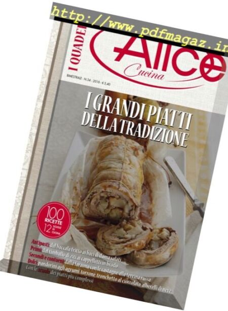 I Quaderni di Alice Cucina – N 34, 2016 Cover