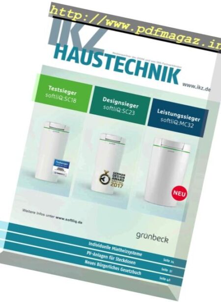 IKZ Haustechnik – Januar 2017 Cover