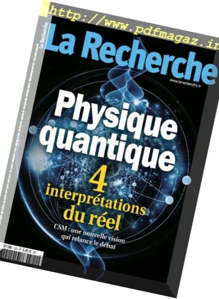 La Recherche – Fevrier 2017 Cover