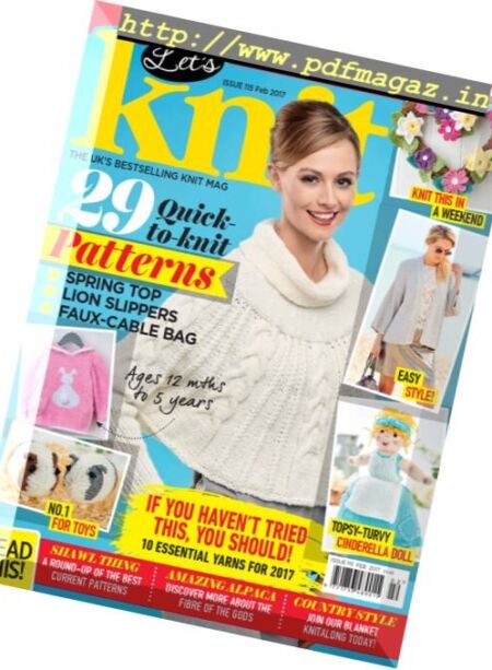 Let’s Knit – February 2017 Cover