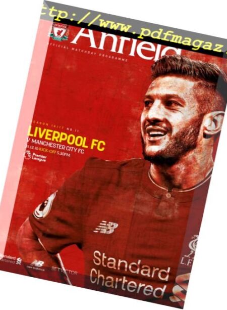 Liverpool FC v Manchester City FC – 31 December 2016 Cover