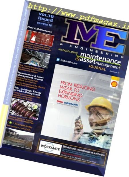 Maintenance and Engineering – November-December 2016 Cover