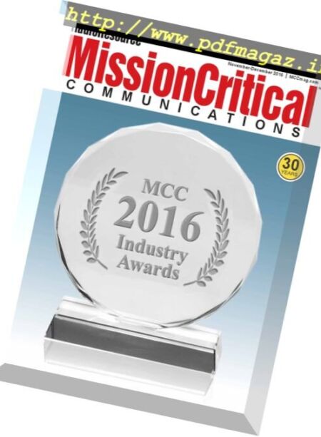 Mission Critical Communications – November-December 2016 Cover