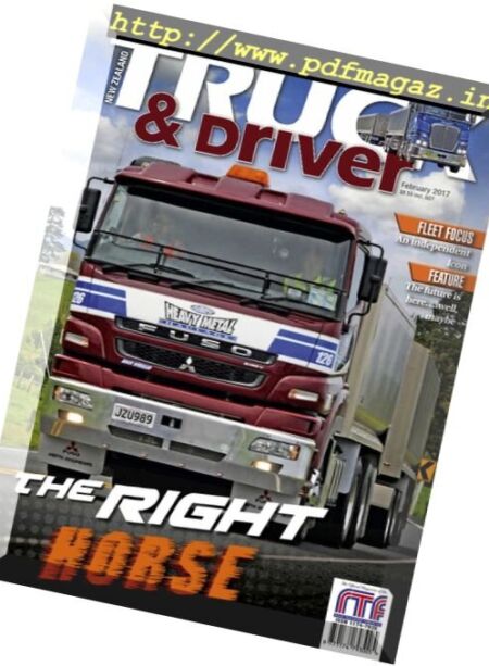 NZ Truck & Driver – February 2017 Cover
