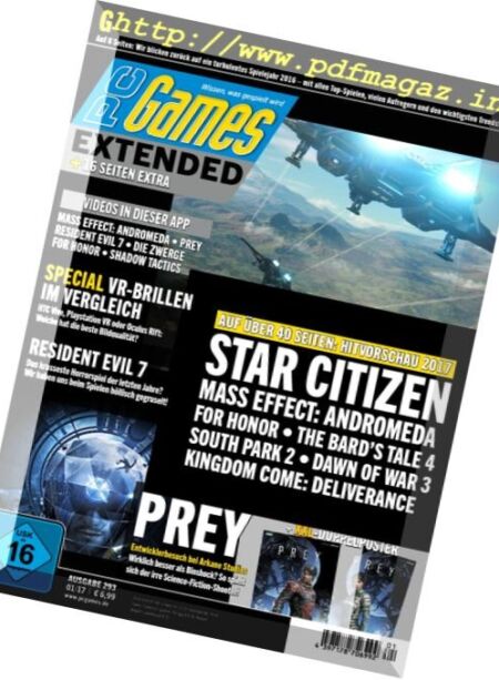 PC Games Magazin – Januar 2017 Cover
