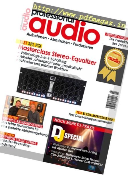 Professional Audio – Januar 2017 Cover
