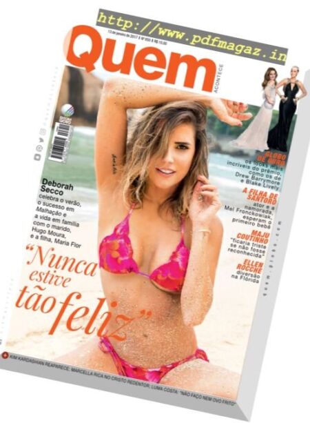 Quem Acontece Brazil – Issue 850, 13 Janeiro 2017 Cover