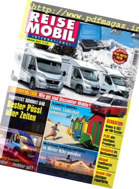 Reisemobil International – Februar 2017 Cover