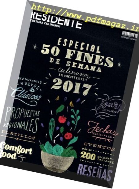 Residente Cultura Culinaria – Enero 2017 Cover