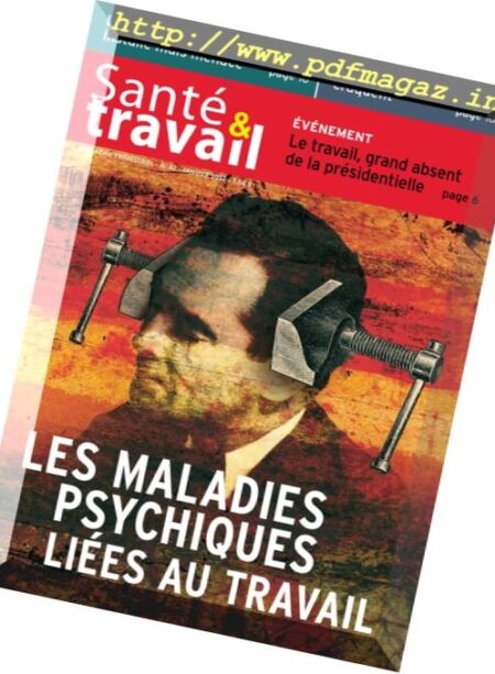 Sante et Travail – Janvier 2017 Cover