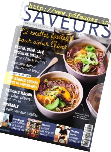 Saveurs – Fevrier 2017 Cover