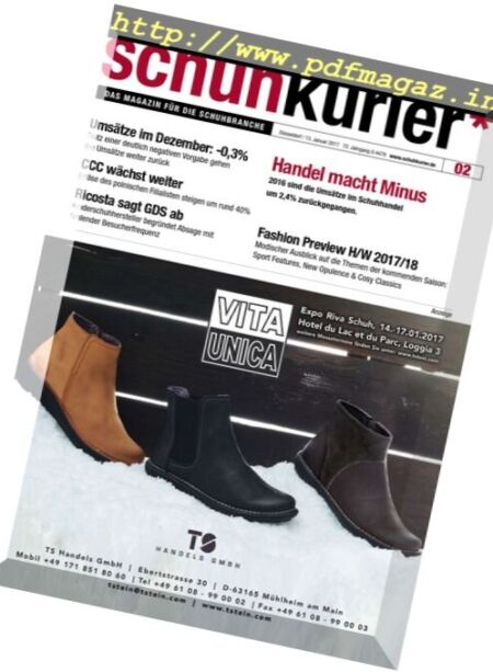 Schuhkurier – 13 Januar 2017 Cover