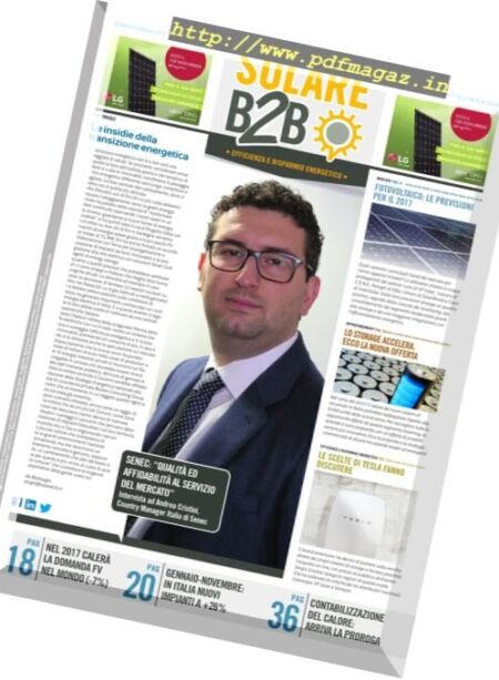 Solare B2B – Gennaio-Febbraio 2017 Cover