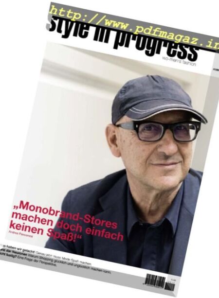 Style in Progress – N 1, 2017 Cover