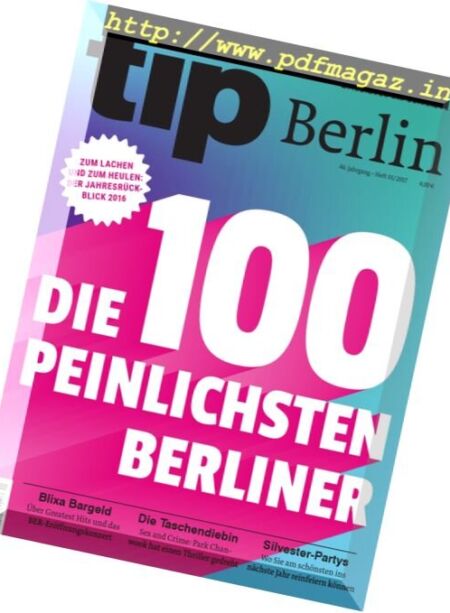 Tip Berlin – Nr.1, 2017 Cover