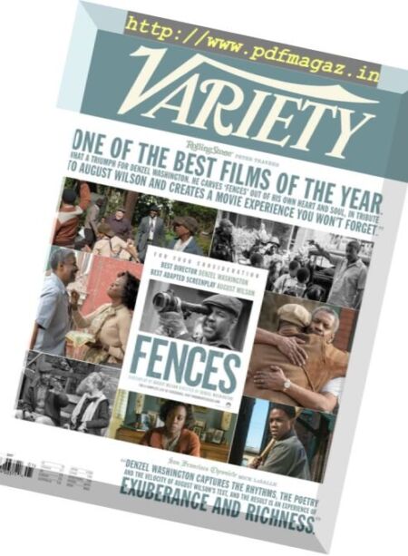 Variety – 3 January 2017 Cover
