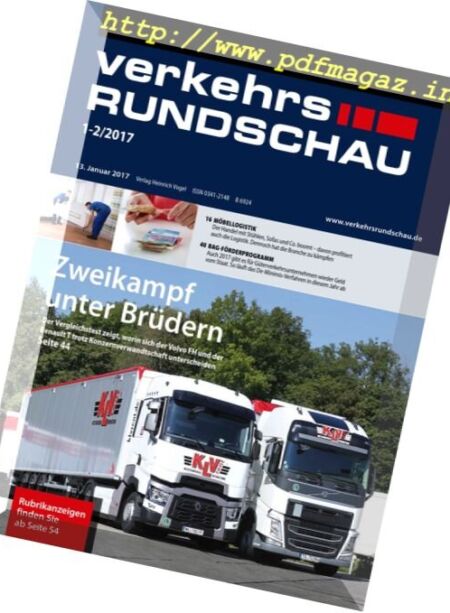 Verkehrs Rundschau – Nr.1-2, 2017 Cover