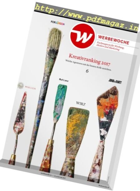 Werbewoche – 13 Januar 2017 Cover
