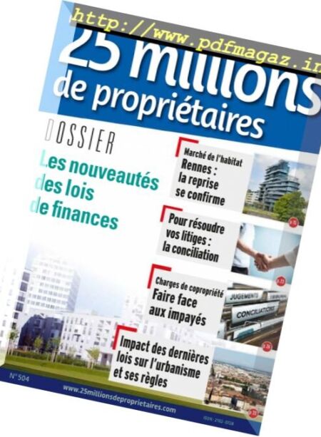 25 Millions de Proprietaires – Fevrier 2017 Cover