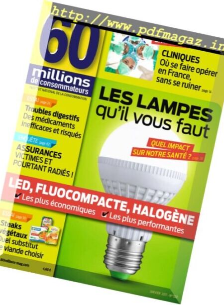 60 millions de consommateurs – Janvier 2017 Cover