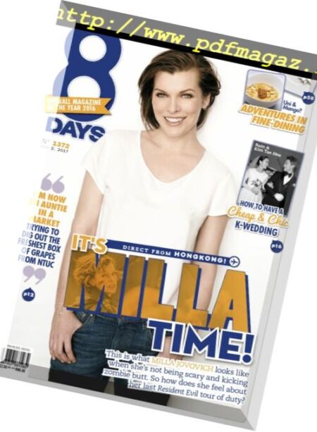 8 Days – 2 February 2017 Cover