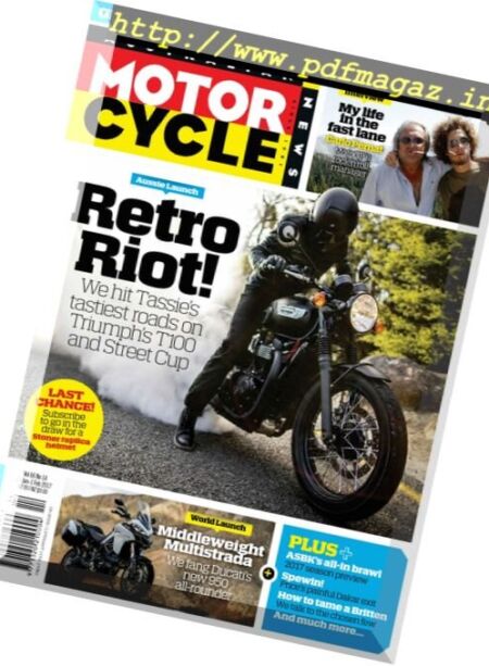 Australian Motorcycle News – 19 January 2017 Cover