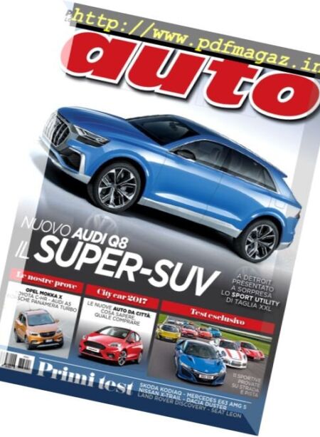 Auto – Febbraio 2017 Cover