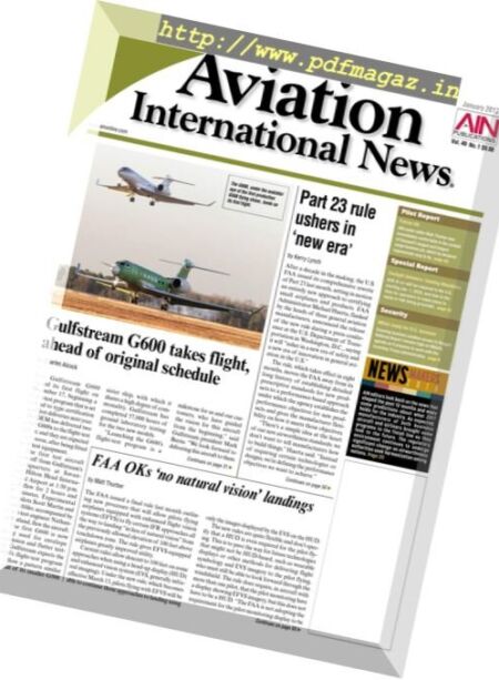 Aviation International News – January 2017 Cover
