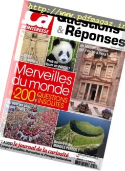 Ca M’Intrresse Questions & Reponses – Fevrier-Avril 2017
