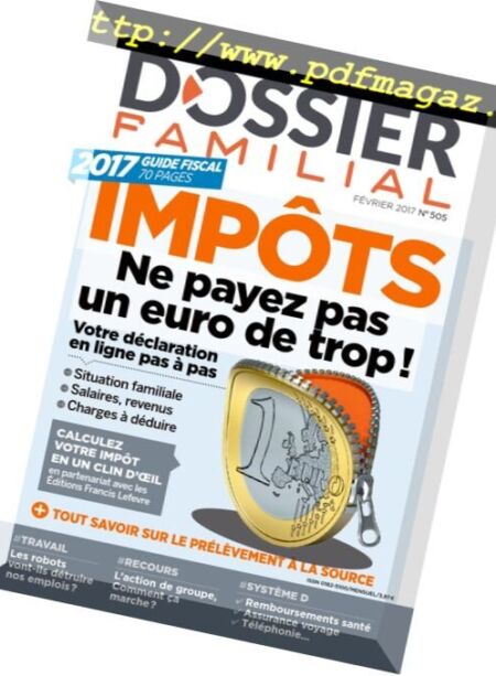 Dossier Familial – Fevrier 2017 Cover