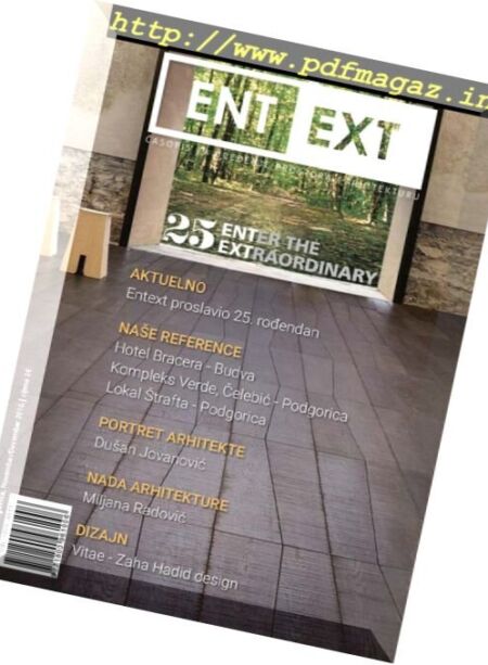 Entext Magazine – Novembar-Decembar 2016 Cover
