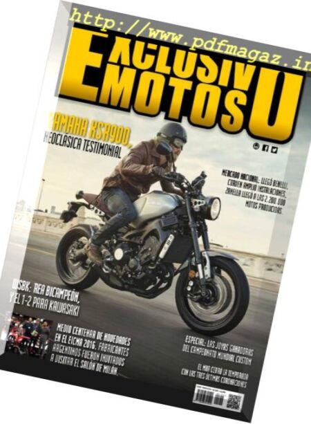 Exclusivo Motos – Diciembre 2016 Cover