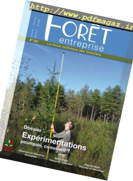 Foret-entreprise – Janvier-Fevrier 2017 Cover