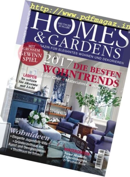 Homes & Gardens – Januar-Februar 2017 Cover
