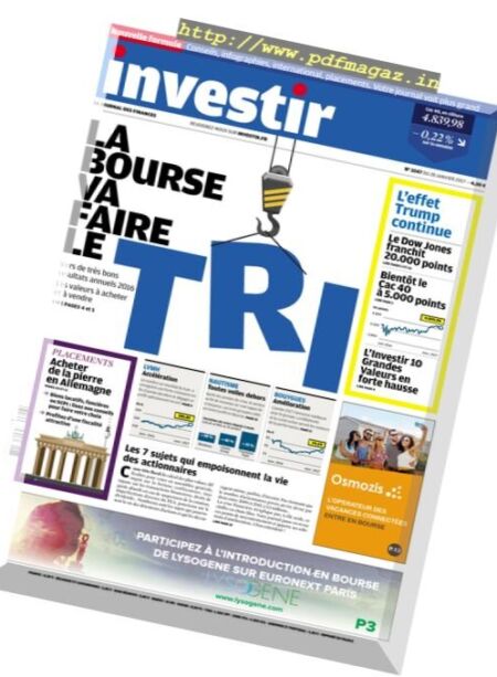 investir – 28 Janvier 2017 Cover