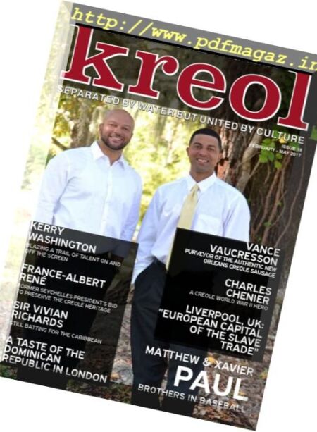 Kreol Magazine – February-May 2017 Cover