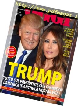 Oggi – Numero Da Collezione – Donald Trump – Gennaio 2017