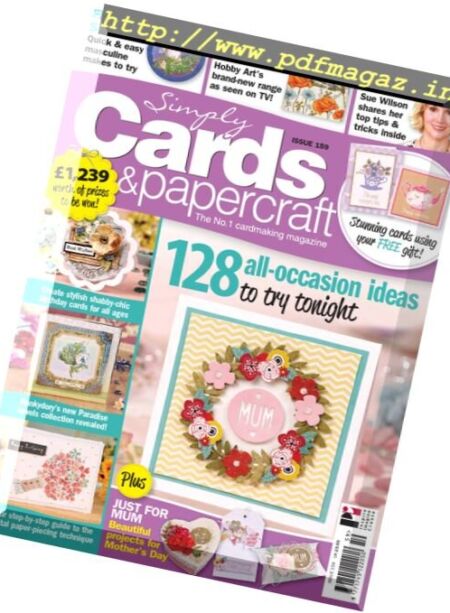 Simply Cards & Papercraft – Issue 159, 2017 Cover
