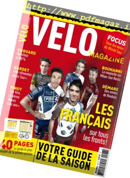 Velo Magazine – Fevrier 2017 Cover
