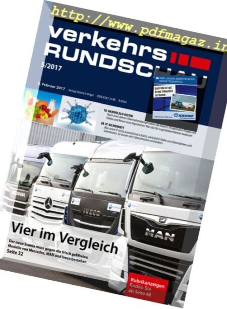 Verkehrs Rundschau – Nr.5, 2017 Cover