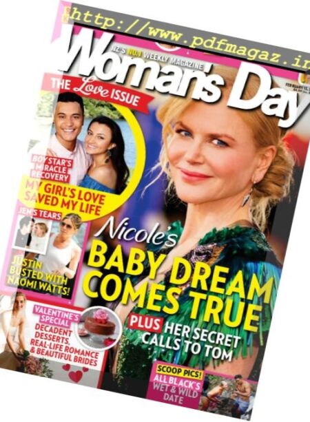 Woman’s Day Magazine NZ – 13 February 2017 Cover