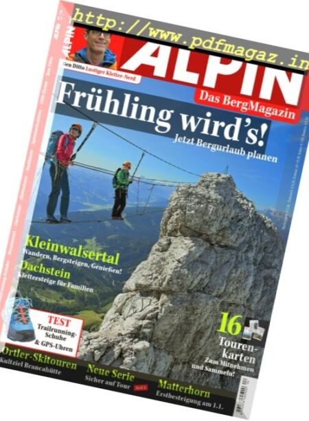 Alpin – April 2017 Cover
