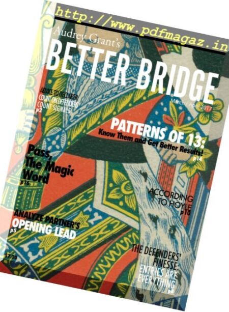 Audrey Grant’s Better Bridge – March-April 2017 Cover