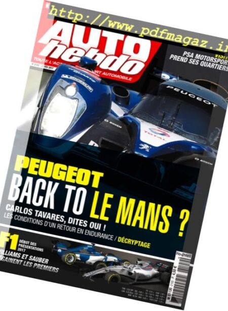 Auto Hebdo – 22 Fevrier 2017 Cover