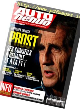 Auto Hebdo – 22 Mars 2017