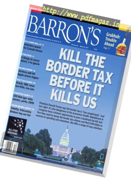 Barron’s Magazine – (03 – 20 – 2017) Cover